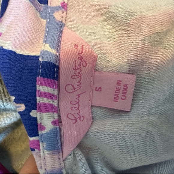 LILLY PULITZER Klea Off Shoulder Flounce Romper Amethyst One Too Many Sz S- EUC - Picture 5 of 6